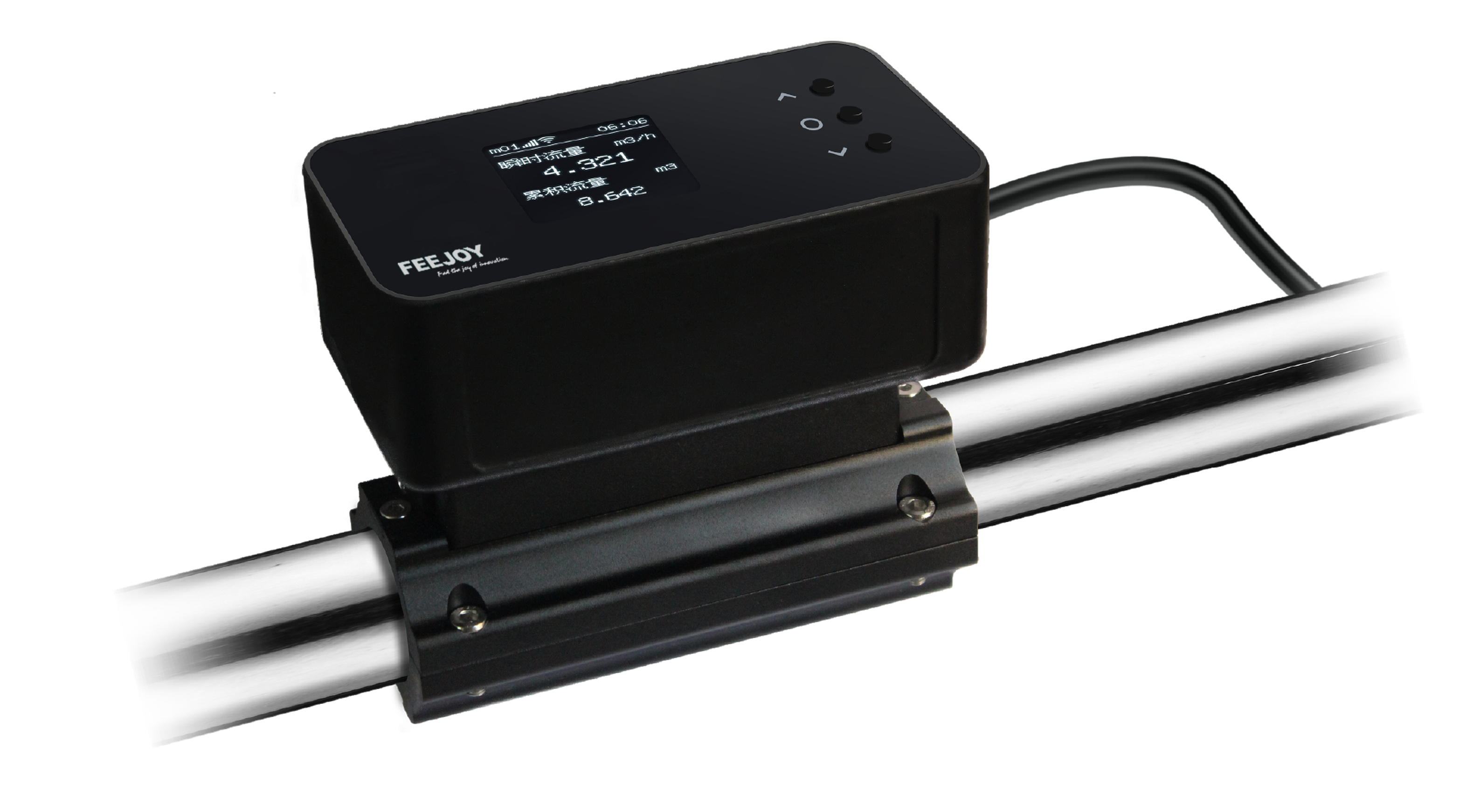 快速管夹式超声波流量计